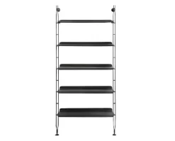 Adam Wood Hylla | 5 hyllor/2 gavlar | Black Ash / Black