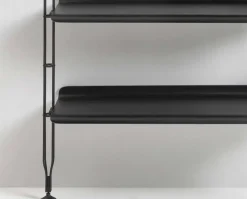 Adam Wood Hylla | 10 hyllor/3 gavlar | Black Ash / Black