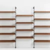 Adam Wood Hylla | 14 hyllor/4 gavlar | Dark Wood / Black