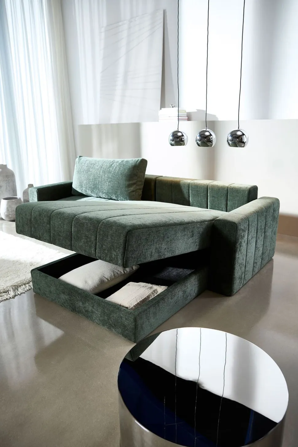 Akello Bäddsoffa Divan | 281 Avella Pine Green