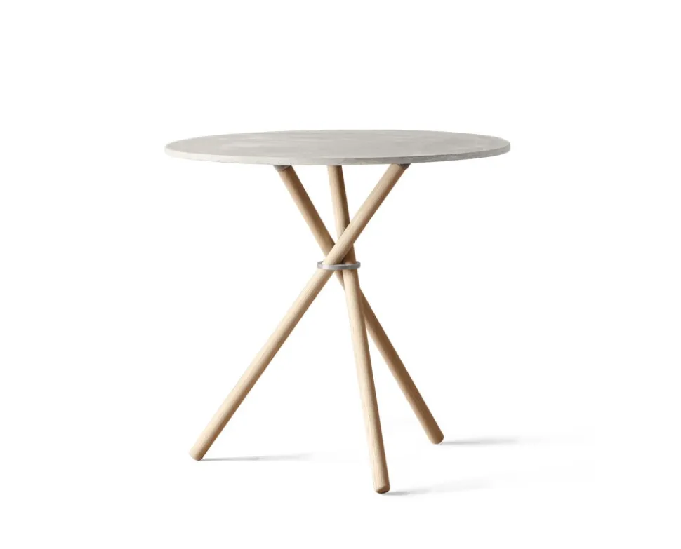 Aldric Cafébord Runt Ø80 | Light Concrete