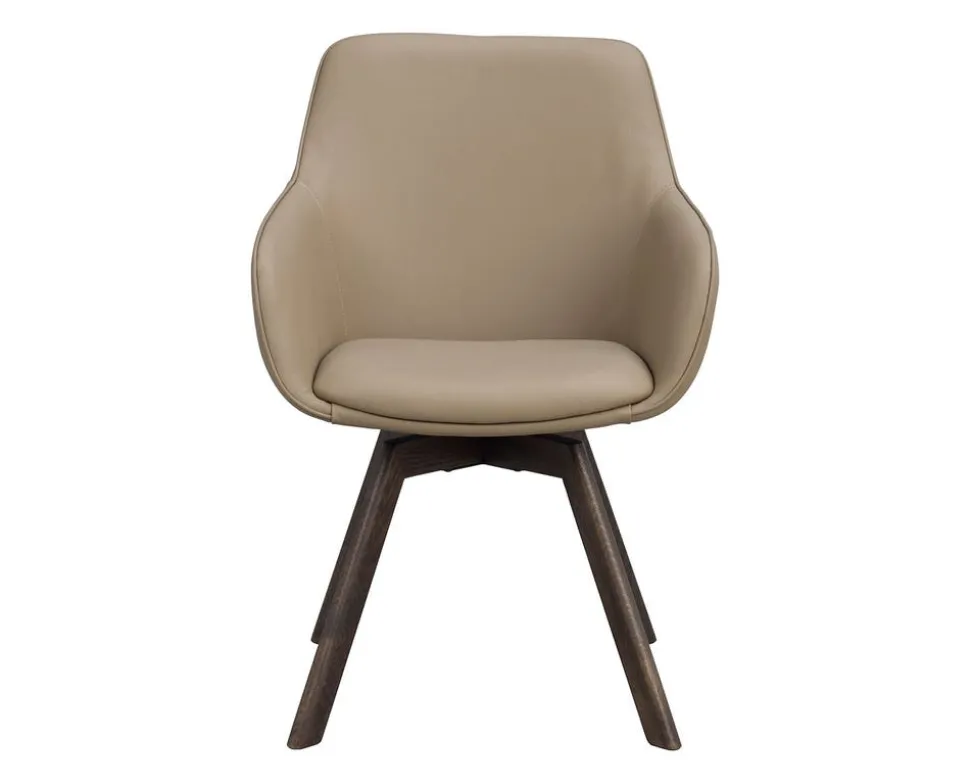 Alison Karmstol | Beige Läder | Bruna Ekben