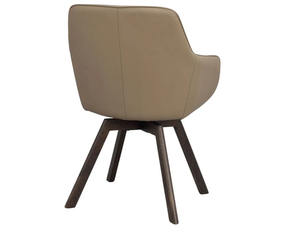 Alison Karmstol | Beige Läder | Bruna Ekben