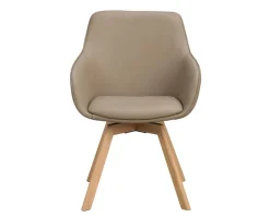 Alison Karmstol | Beige Läder | Ekben