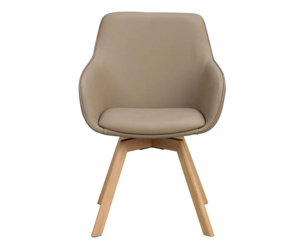 Alison Karmstol | Beige Läder | Ekben