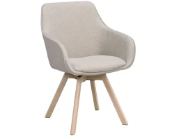 Alison Karmstol | Beige Tyg | Vitpigm. Ekben