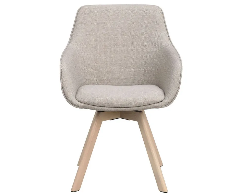 Alison Karmstol | Beige Tyg | Vitpigm. Ekben