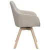 Alison Karmstol | Beige Tyg | Vitpigm. Ekben