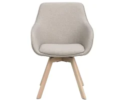 Alison Karmstol | Beige Tyg | Vitpigm. Ekben