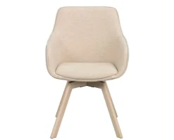 Alison Karmstol | Ljusbeige tyg | Vitpigm. Ekben