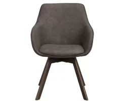 Alison Karmstol | Mörkgrå Microfiber | Bruna Ekben