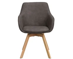 Alison Karmstol | Mörkgrå Microfiber | Ekben