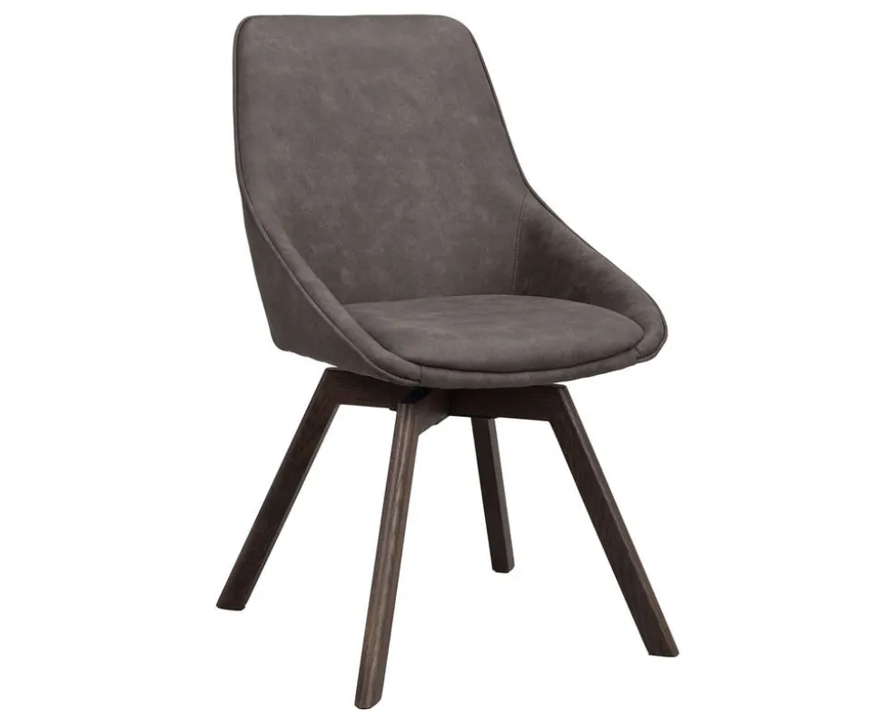 Alison Stol | Mörkgrå Microfiber | Bruna Ekben