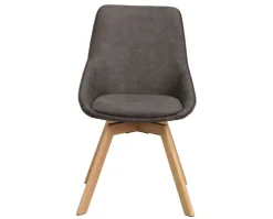 Alison Stol | Mörkgrå Microfiber Tyg | Ekben