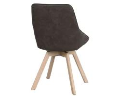 Alison Stol | Mörkgrå Microfiber | Vitpigm. Ekben