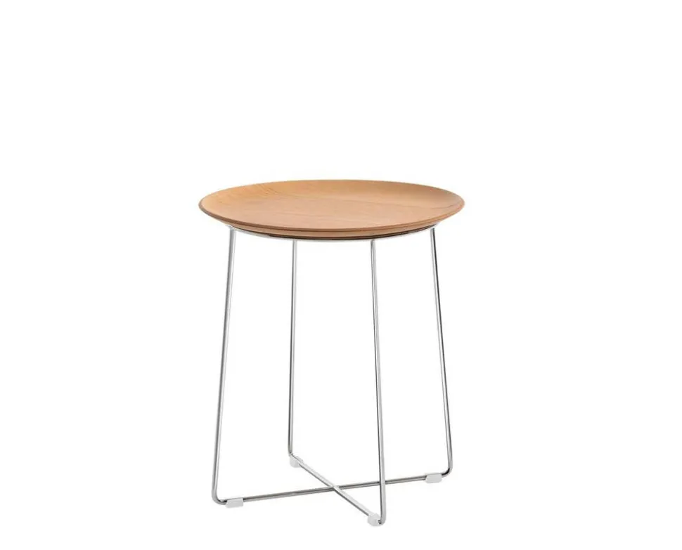 Al Wood Sidobord | Ask Light wood | Chrome leg