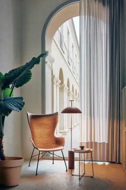 Al Wood Sidobord | Ask Light wood | Chrome leg