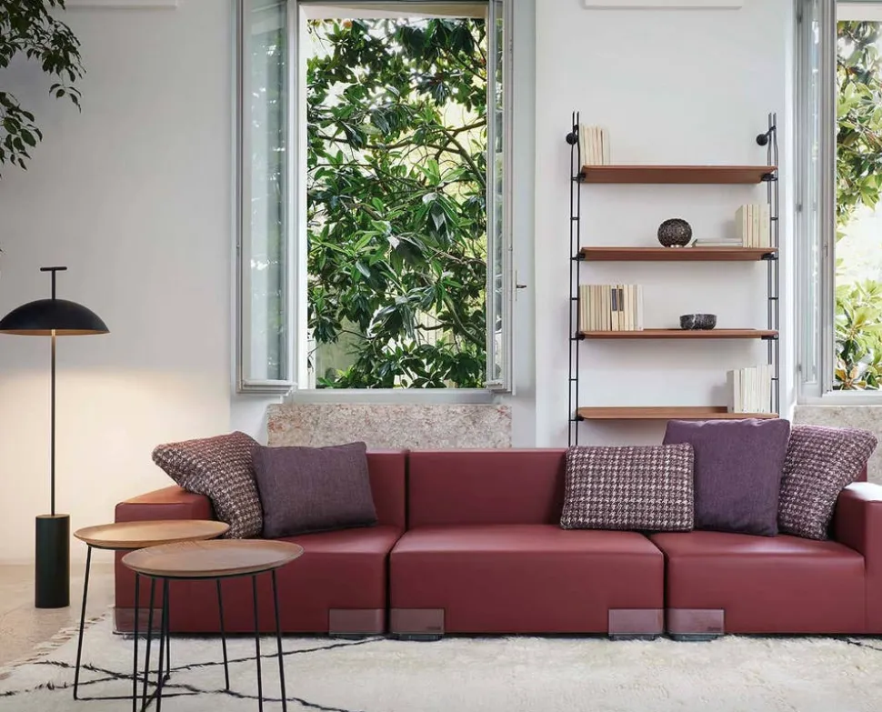 Al Wood Sidobord | Fanér Dark wood | Black leg