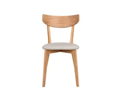 Ami Stol | Mattlackad Ek, Grå/Beige