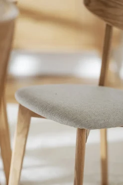 Ami Stol | Mattlackad Ek, Grå/Beige