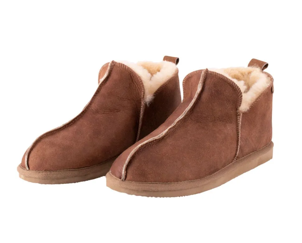 Annie Fårskinnstofflor Cognac | Storlek 37