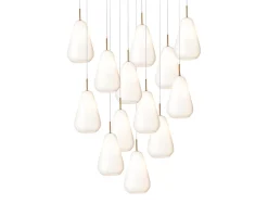 Anoli 13 Ljuskrona | Nordic Gold/Opal