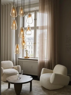Anoli 6 Ljuskrona | Nordic Gold/Opal