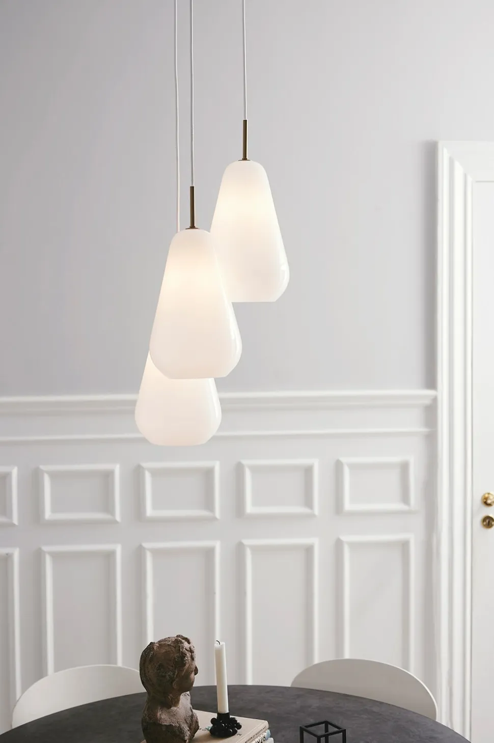 Anoli 6 Ljuskrona | Nordic Gold/Opal