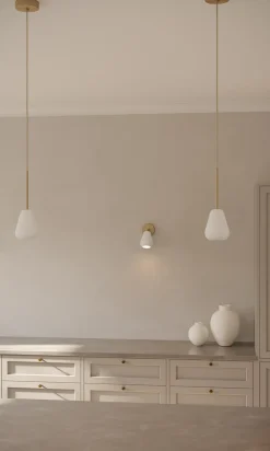 Anoli Spot Pendel | Nordic Gold/White