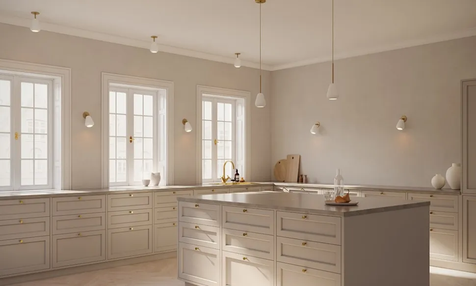 Anoli Spot Recessed Vägg-/Takspot | Nordic Gold/White