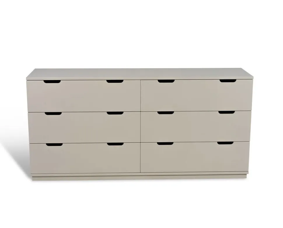 AOKO Byrå Dubbel 6 lådor | Beige