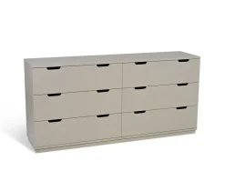 AOKO Byrå Dubbel 6 lådor | Beige
