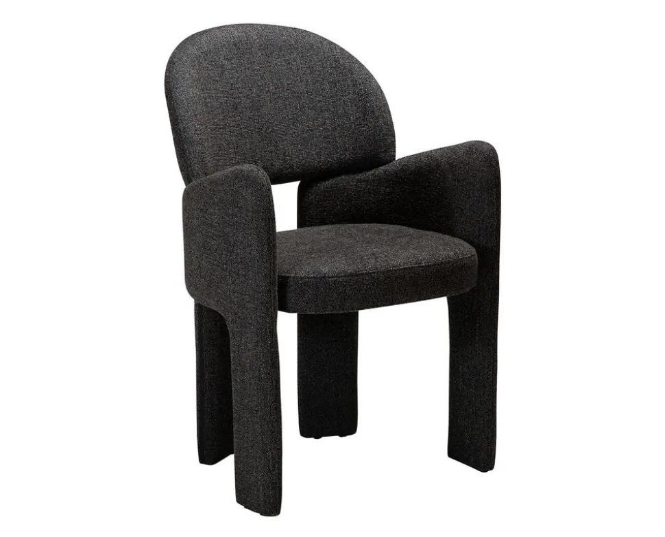 Aole Karmstol | Raven Black Bouclé