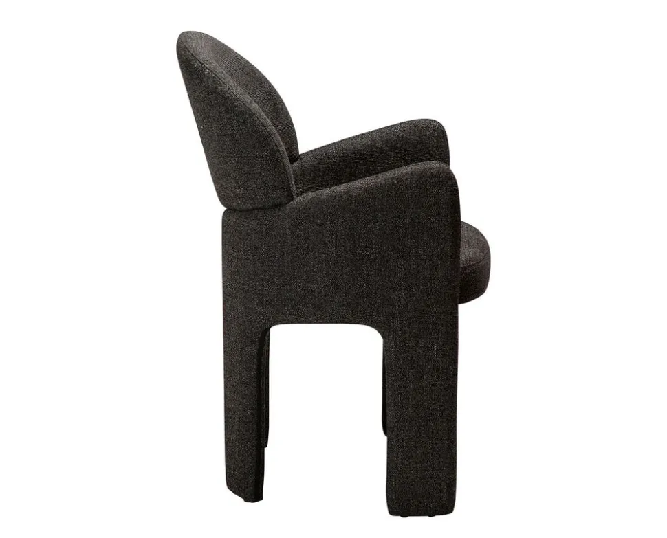 Aole Karmstol | Raven Black Bouclé