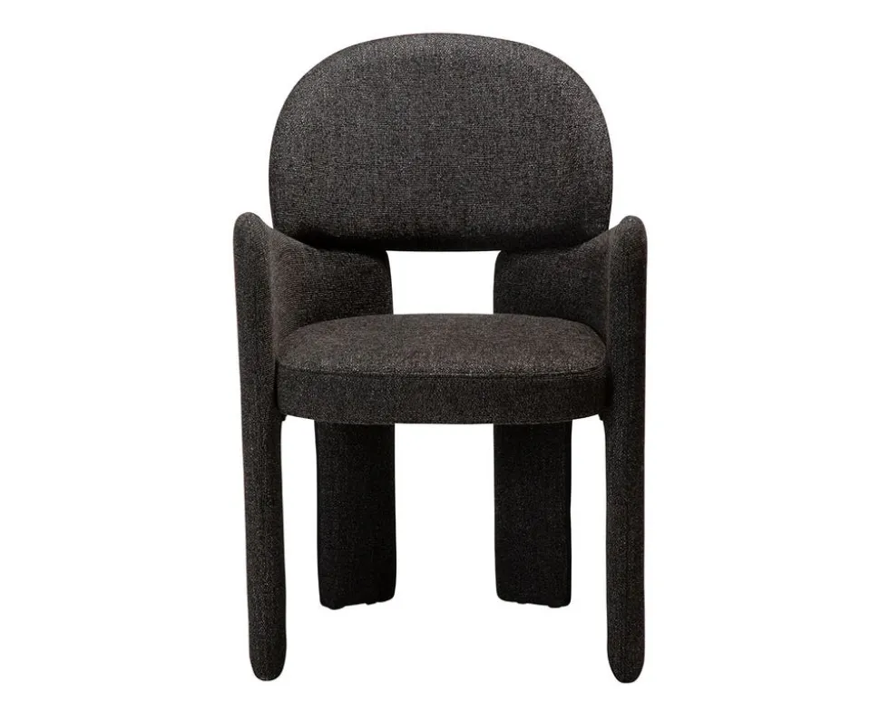 Aole Karmstol | Raven Black Bouclé