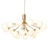 Apiales 18 Ljuskrona | Brushed Brass/Opal