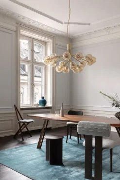 Apiales 18 Ljuskrona | Brushed Brass/Optic Gold