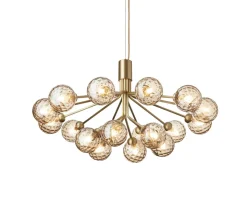 Apiales 18 Ljuskrona | Brushed Brass/Optic Gold
