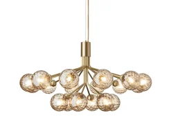 Apiales 18 Ljuskrona | Brushed Brass/Optic Gold