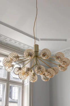 Apiales 18 Ljuskrona | Brushed Brass/Optic Gold