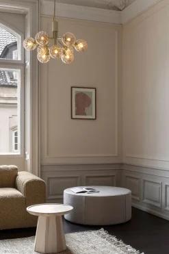 Apiales 9 Ljuskrona | Brushed Brass/Optic Gold