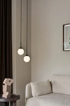 Apiales 1 Pendel | Satin Black/Opal