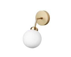 Apiales Vägglampa | Brushed Brass/Opal