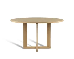 Arv Matbord Runt | Vitpigmenterad ek