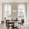 Asteea 3 Ljuskrona | Satin Brass/Ripple Clear