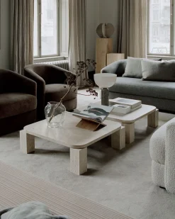 Atlas Soffbord | Unfilled Travertine 82x82