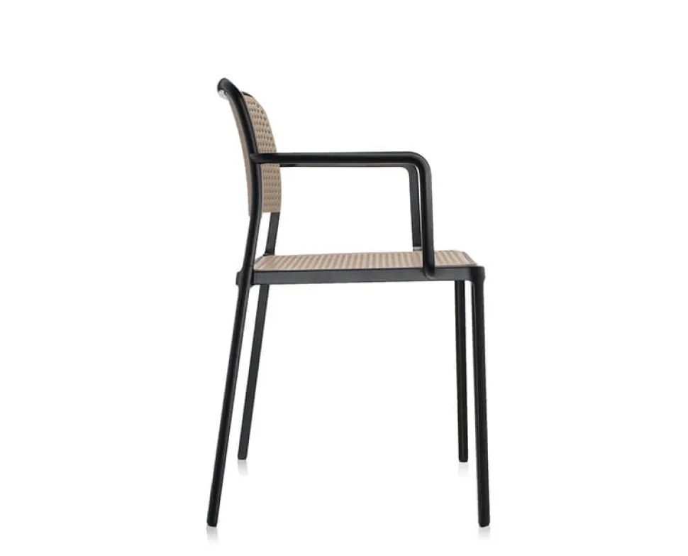Audrey Karmstol Svart / Sand