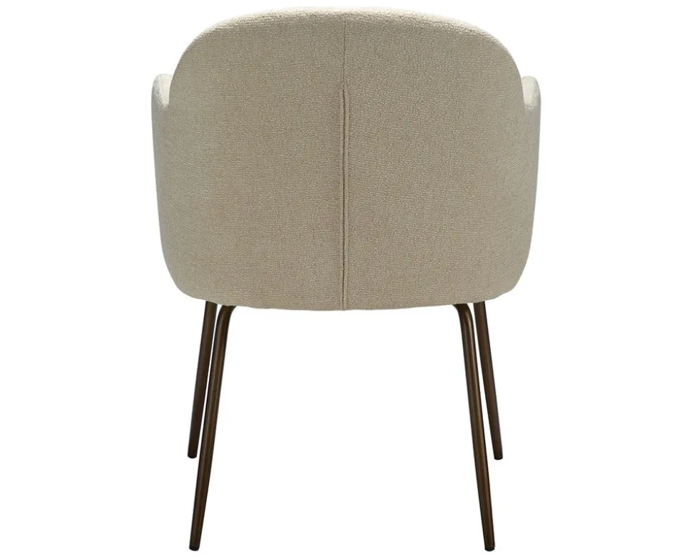 Bae Stol | Frosted Almond Bouclé | Antik mässing