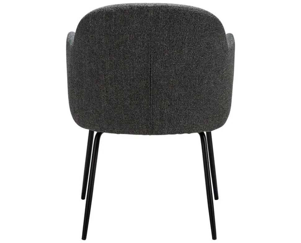 Bae Stol | Pebble Grey Bouclé | Svart