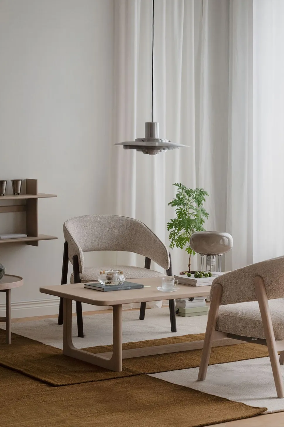 Barnaby Loungestol | Ljusbeige/Brun Ek